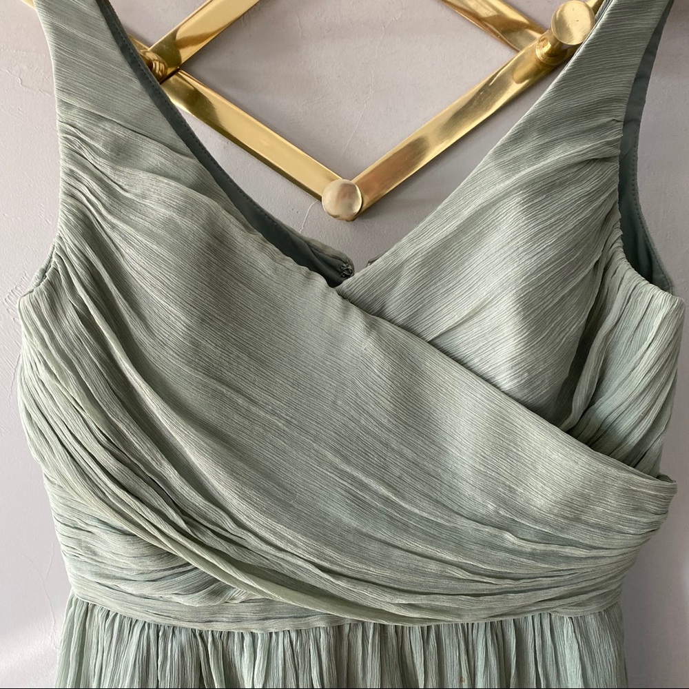 Jcrew Seafoam green chiffon dress